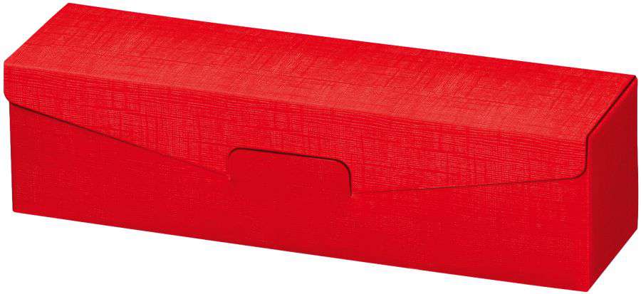 Geschenkbox Strukturprägung 1er Wein/Sekt 380 mm rot