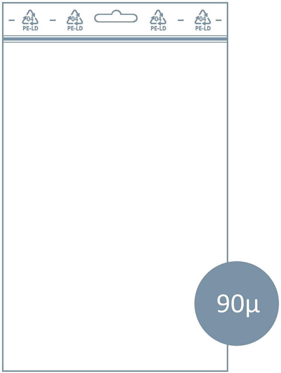 Druckverschlussbeutel Eurolochung extra stark 100 x 150 mm 90 µ