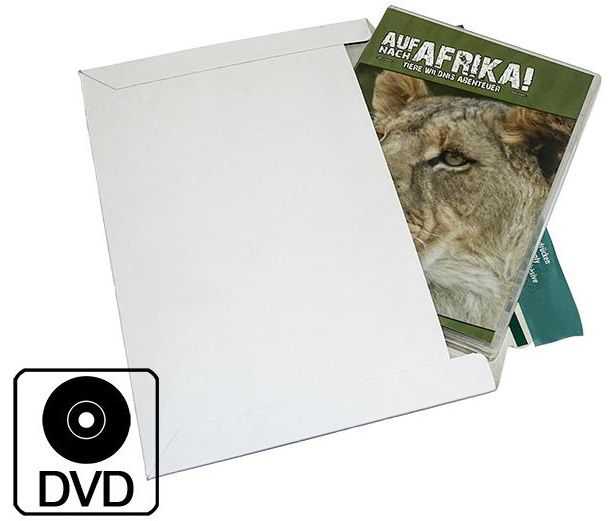 Versandtasche Vollpappe (leicht), Querbefüllung, weiß 246 x 172 x 0-30 mm (DIN C5)