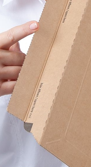 Versandtasche Wellpappe, braun 340 x 500 x 0-50 mm (DIN A3)