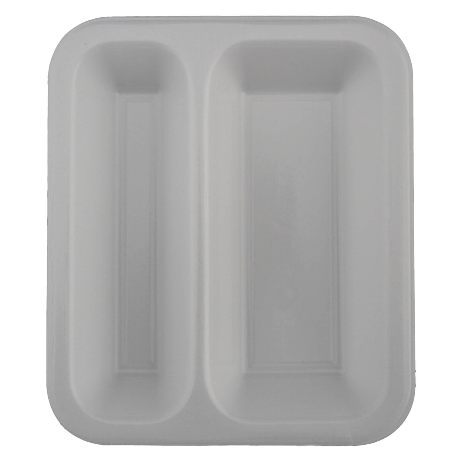 Thermo-Siegelschale XPS weiß, 247 x 212 x 40 mm 2-geteilt gerade (875 ml) #605