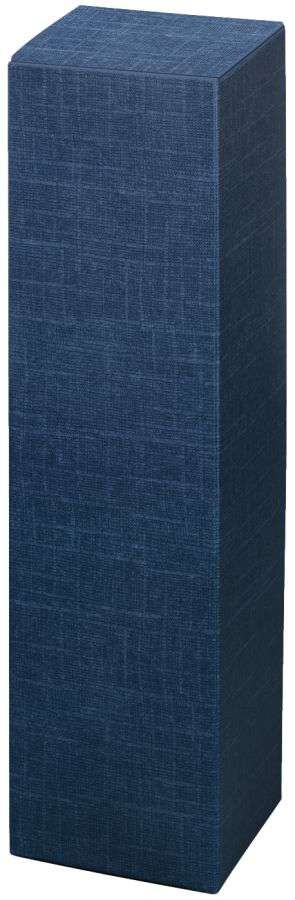 Geschenkbox Strukturprägung 1er Wein/Sekt 355 mm dunkelblau/natur