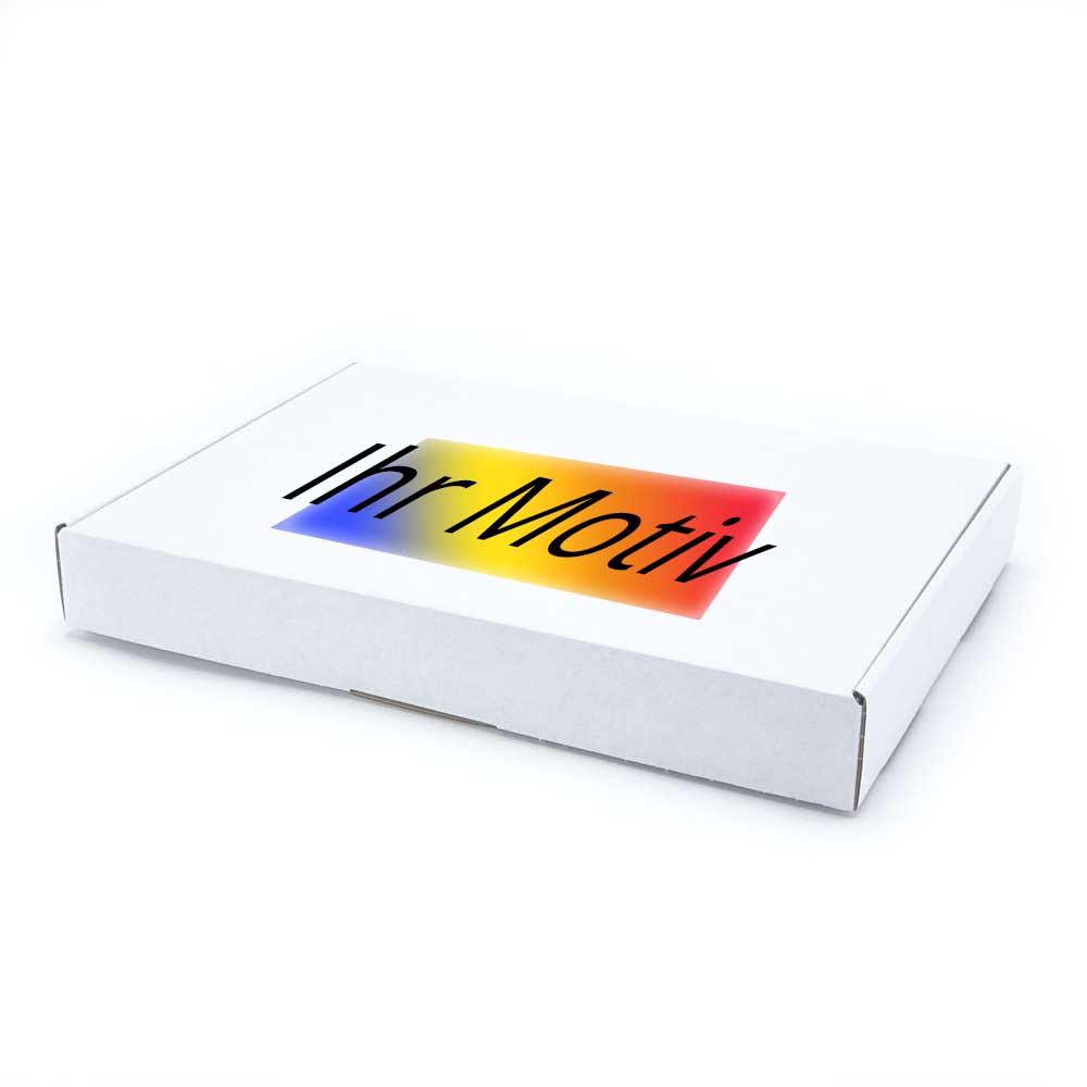 350 x 250 x 50 mm Maxibrief Karton, weiß (Außenmaß) mit Digitaldruck 1-seitig bedruckt freie Positionierung - Druckfläche bis 30 % 350 x 250 x 50 mm Maxibrief Karton, weiß (Außenmaß) mit Digitaldruck 1-seitig bedruckt freie Positionierung - Druckfläche bis 30 %