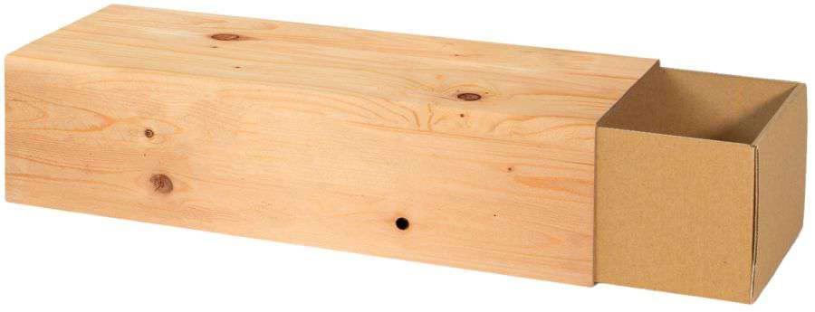 Geschenkbox Schuber "Holzoptik" 290 x 100 x 70 mm