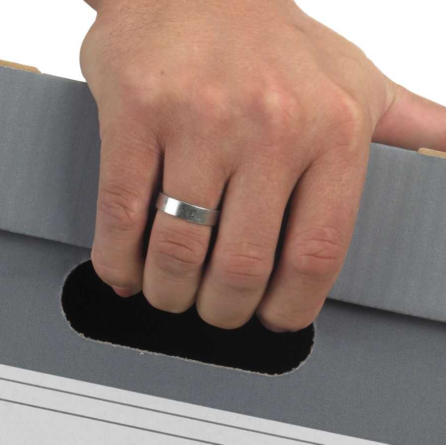 Archivboxen mit Stülpdeckel "Select" grau 414 x 331 x 266 mm