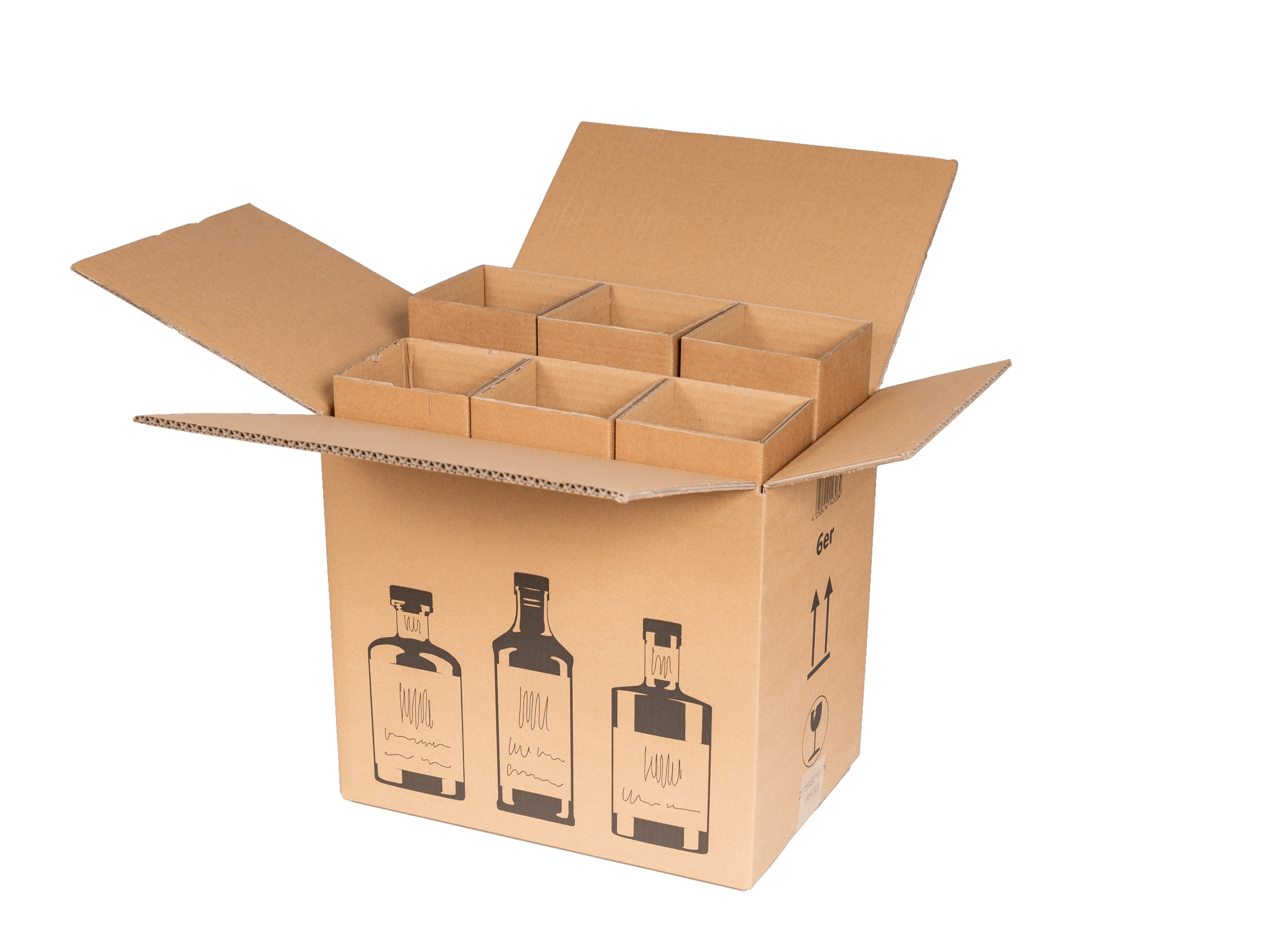 Gin Versandverpackung für 6 Flaschen 6er Gin Versandverpackung für 6 Flaschen 6er