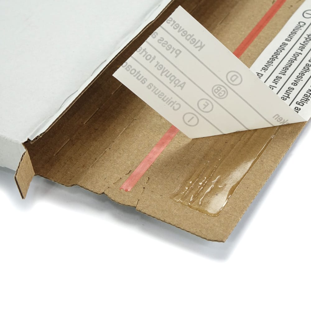 Versandtasche portooptimiert, Wellpappe, weiß 215 x 155 x 15 mm (Großbrief)