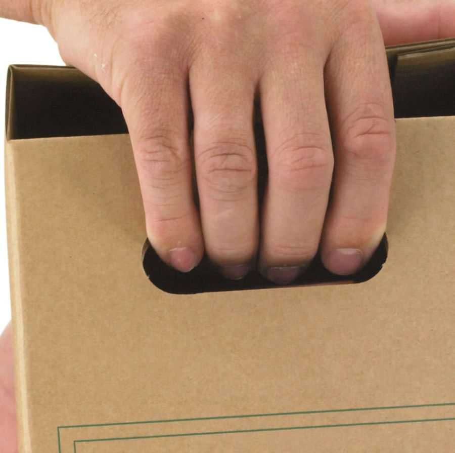 Transportbox Hänge-Archiv "Premium" mit Automatikboden, braun, 325 x 160 x 275 mm (DIN A4+)