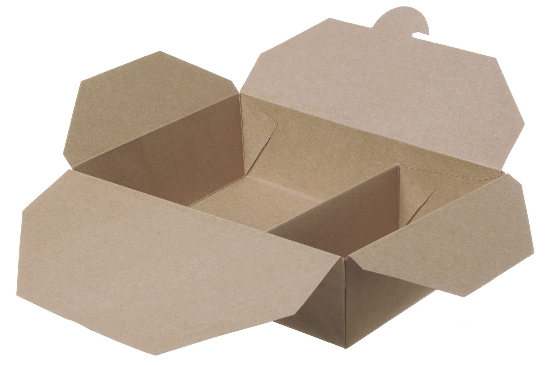 Lunchbox Kraftkarton 2-geteilt 225 x 155 x 65 mm (2000 ml)