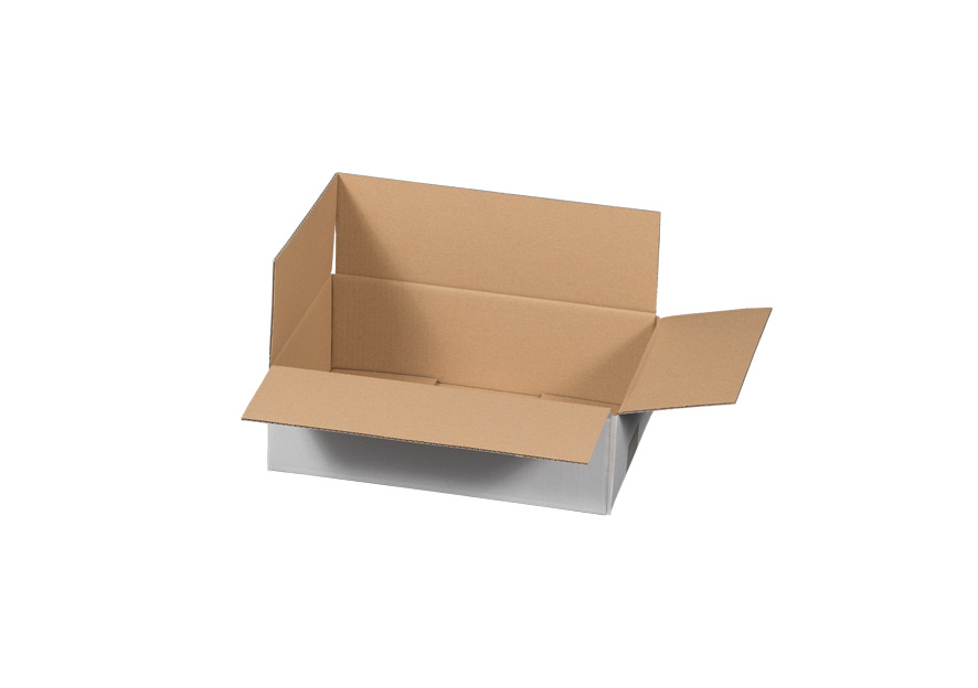 295 x 195 x 90 mm 1-welliger Versandkarton, weiß