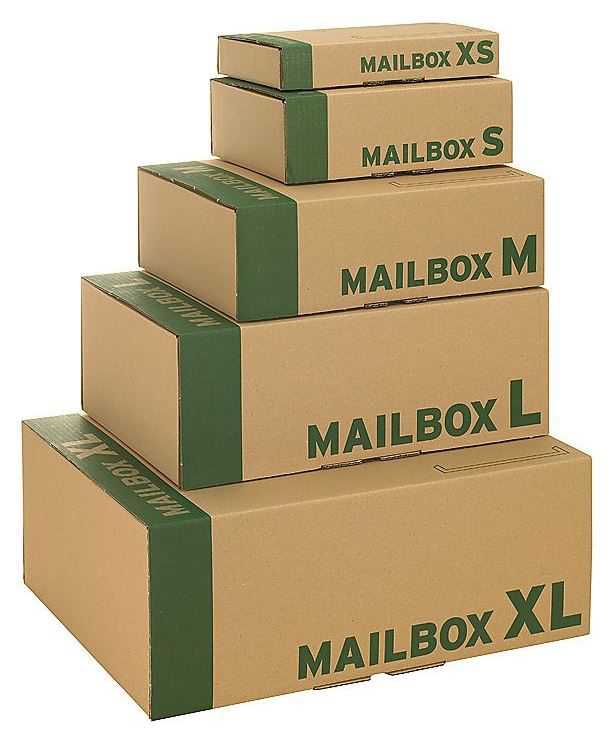 Paketbox "Post" portooptimiert, braun 395 x 248 x 141 mm