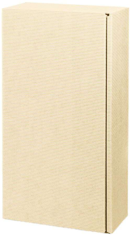 Geschenkbox offene Welle 2er Wein/Sekt creme