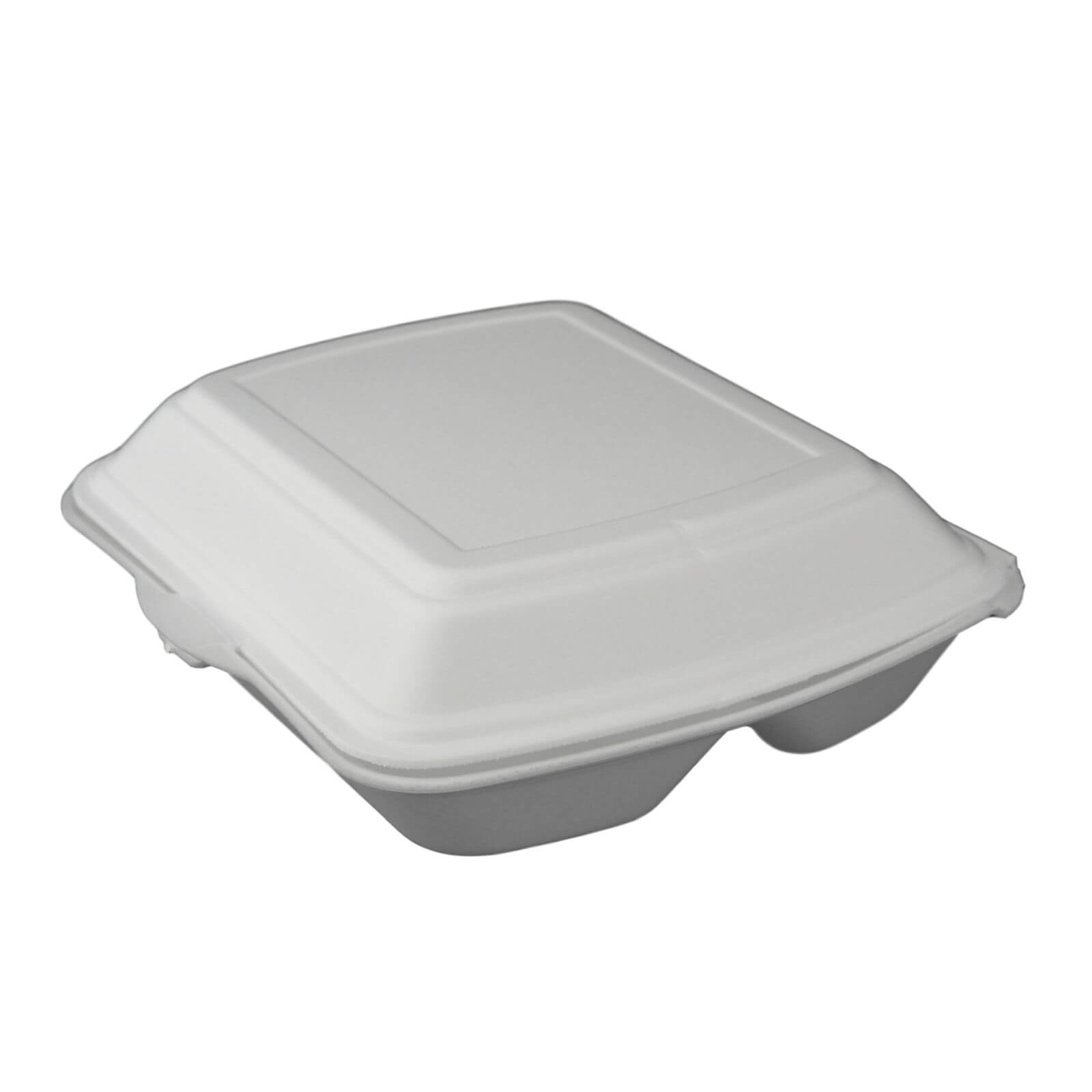 Thermo-Klappbox Menübox XPS Styropor weiß, 3-geteilt 210 x 245 x 72 mm 1683X