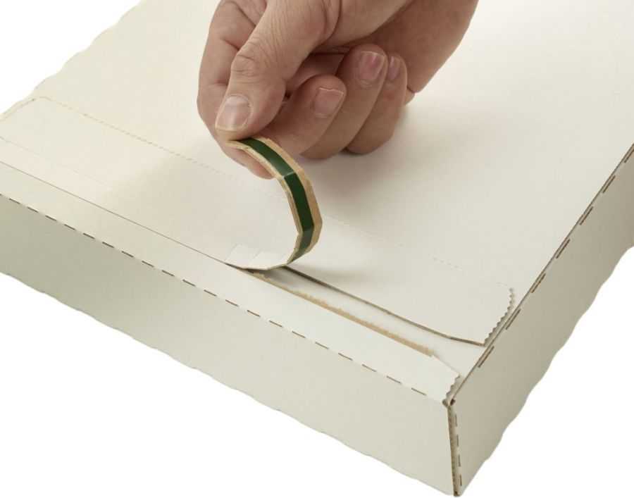 Versandtasche "Premium" portooptimiert, Wellpappe, weiß 430 x 310 x 45 mm (DIN A3)