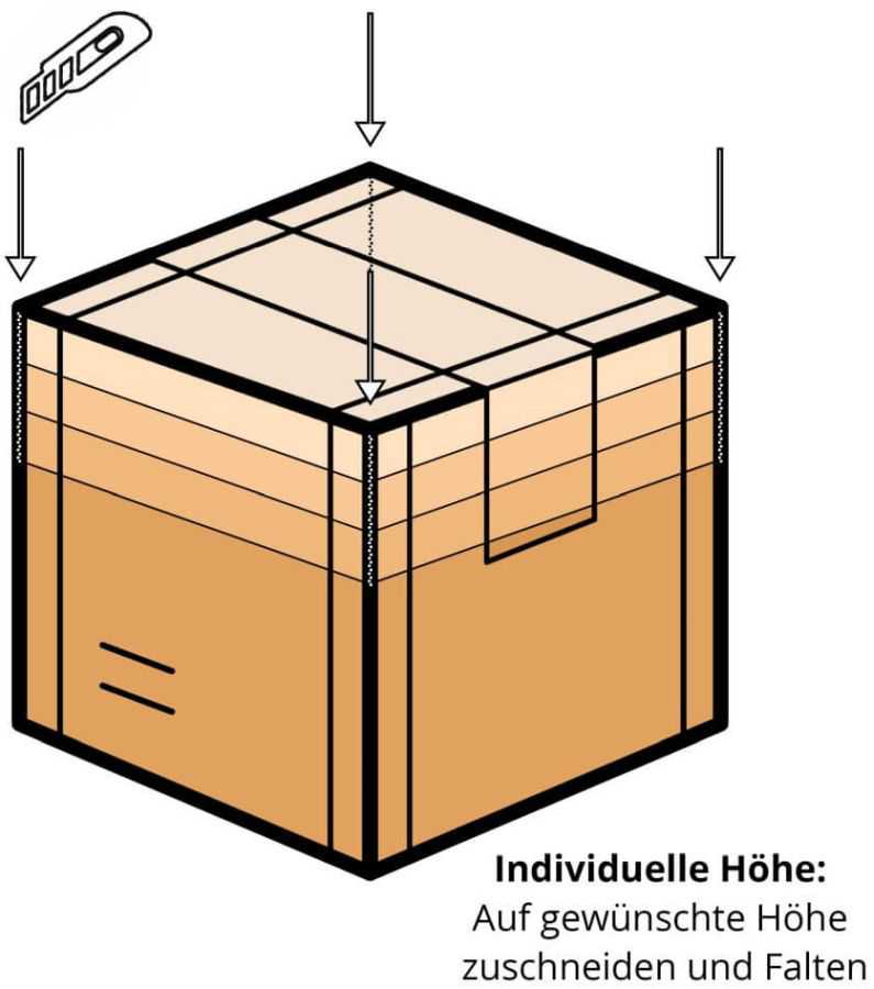 Blitzbodenkarton HR 304 x 216 x 130-220 mm (DIN A4)