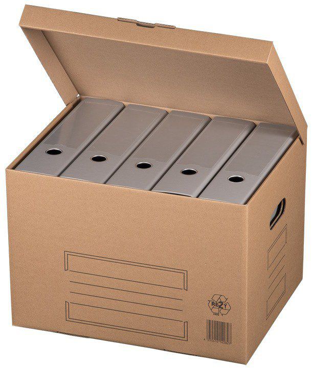 Archivboxen mit Klappdeckel braun 410 x 320 x 285 mm