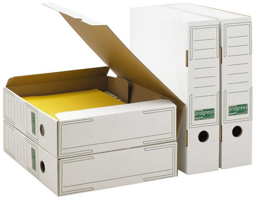 Archivboxen "ECO", weiß, 320 x 253 x 72 mm (DIN A4+)