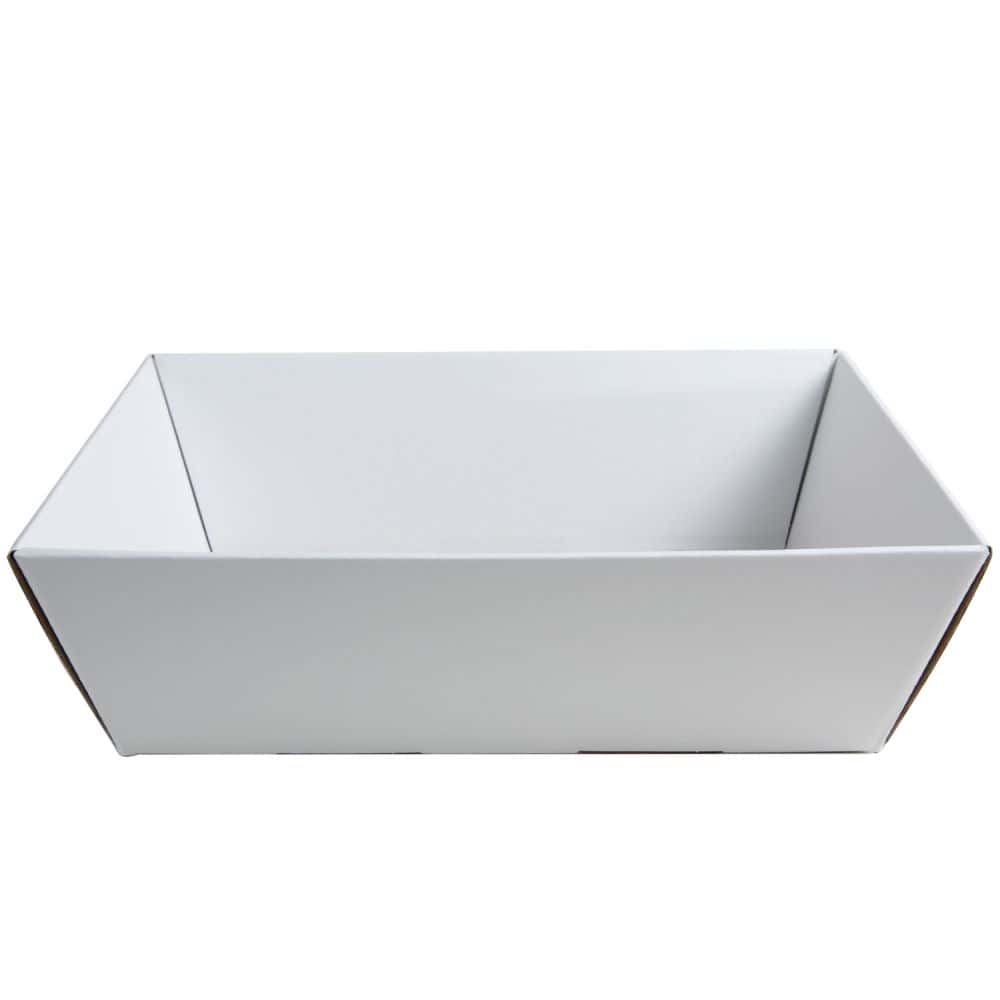 Präsentkorb viereckig 200 x 275 x 80 mm Diamant Weiß