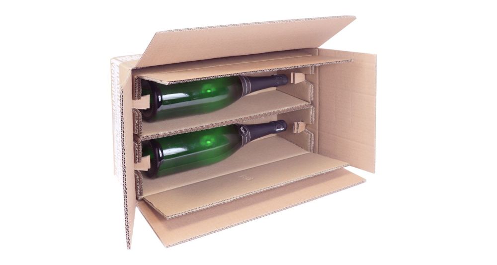 Flaschenkarton Magnum 2er Set für 2 Flaschen