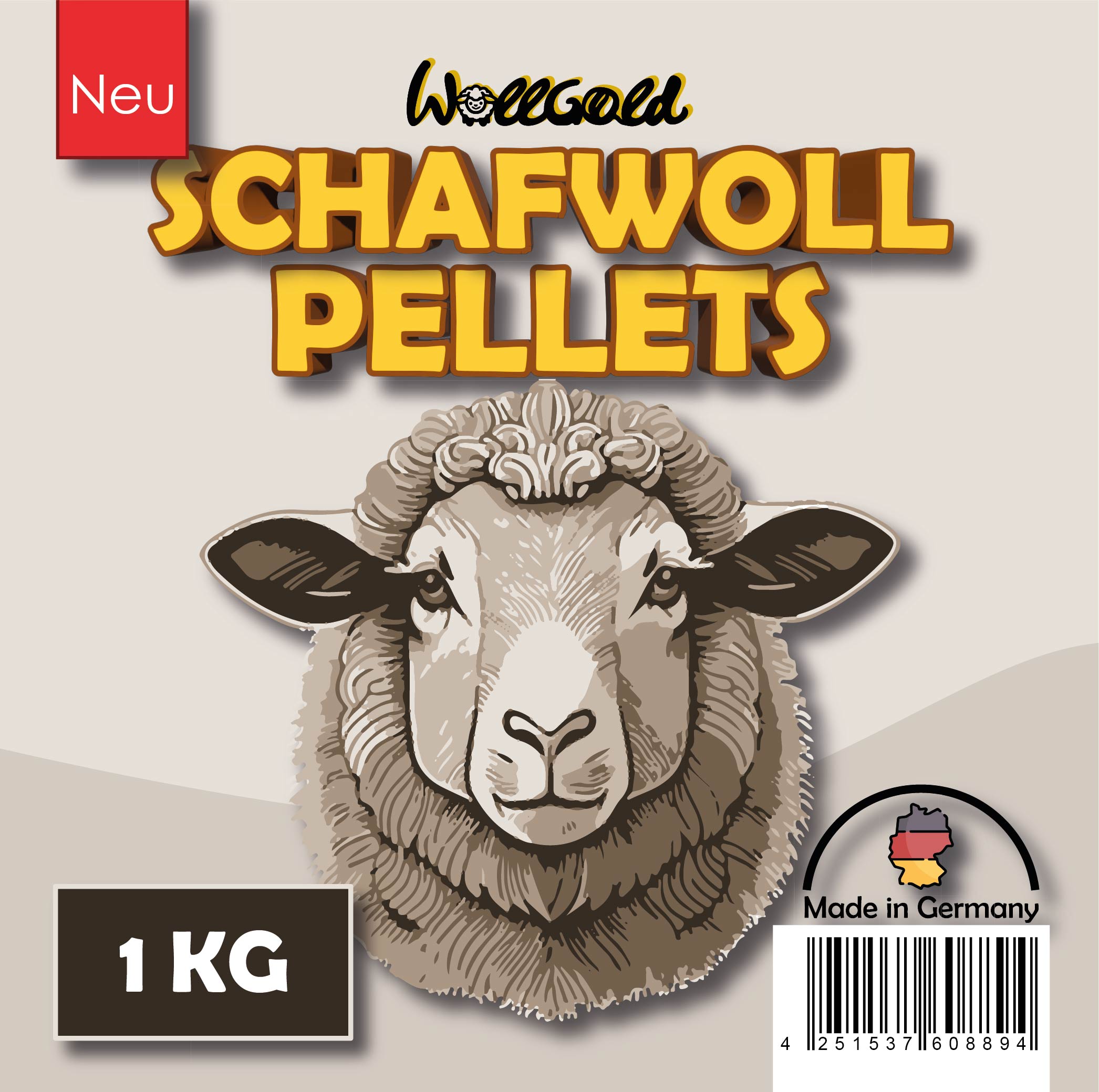 WollGold Schafwollpellets Dünger 1 kg
