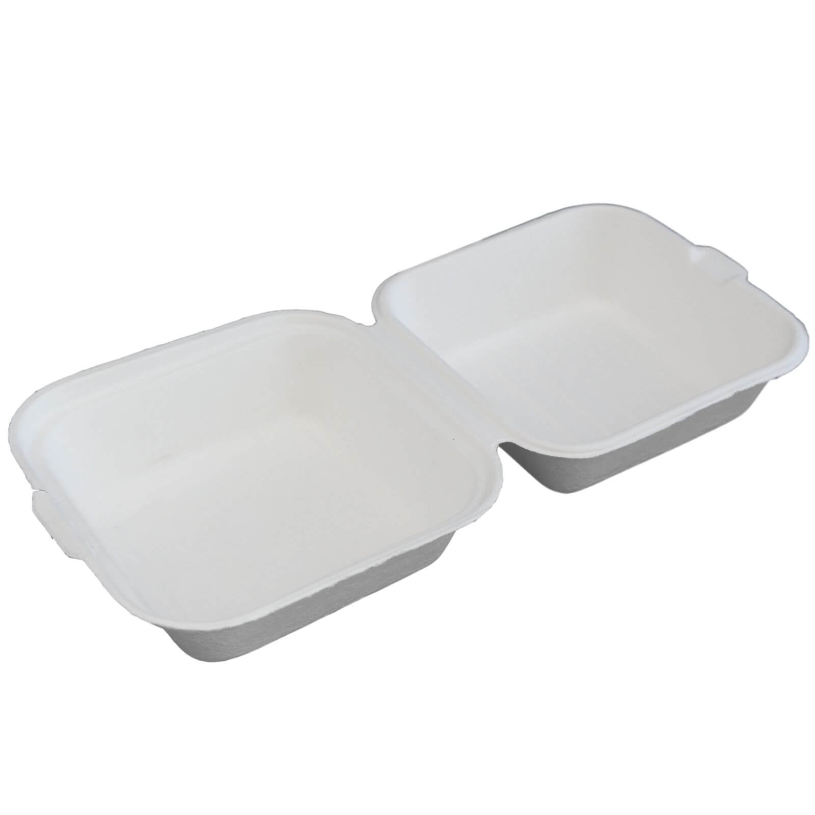 Bagasseboxen Hamburgerboxen Zuckerrohr 152 x 150 x 78 mm Bagasseboxen Hamburgerboxen Zuckerrohr 152 x 150 x 78 mm