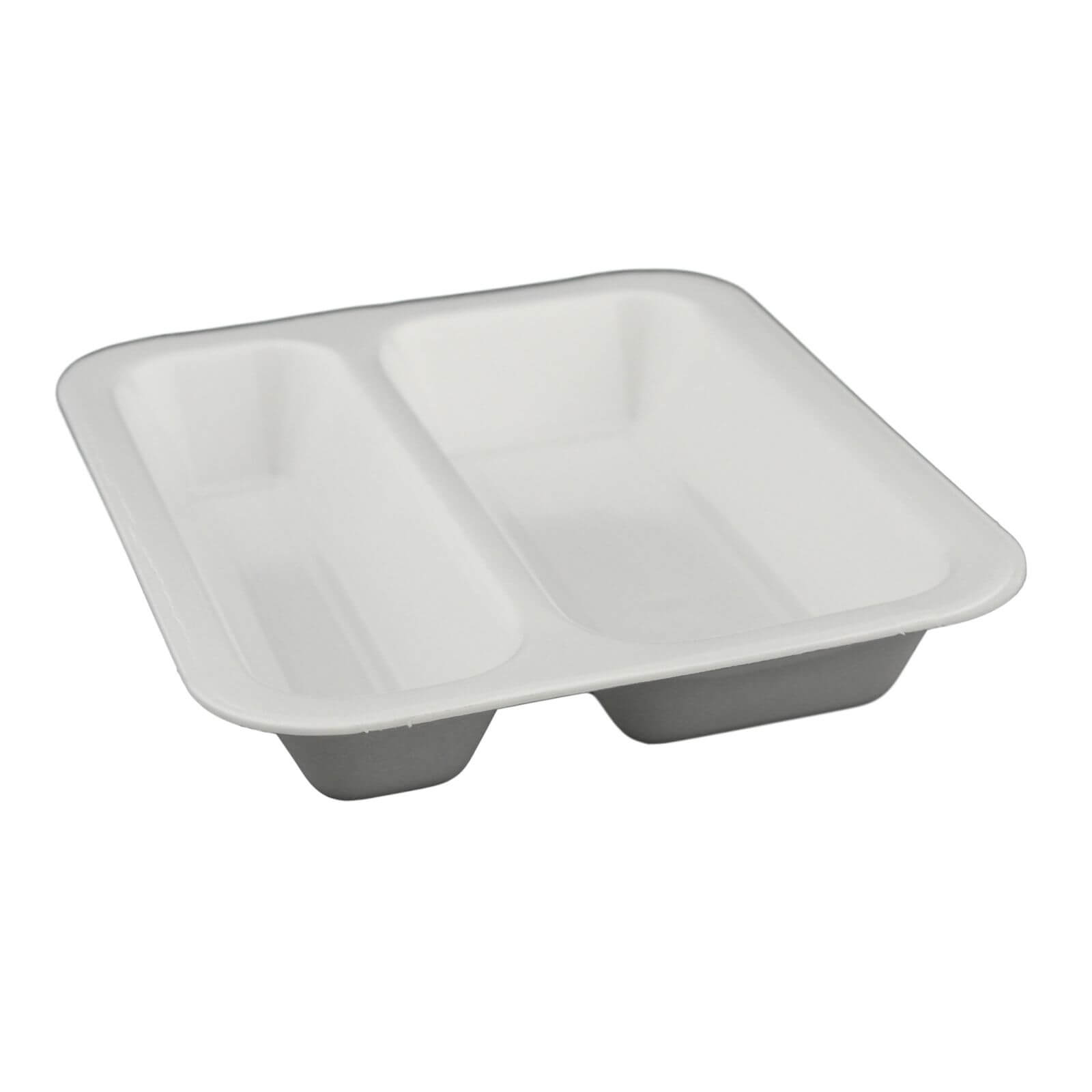 Thermo-Siegelschale XPS weiß, 247 x 212 x 40 mm 2-geteilt gerade (875 ml) #605