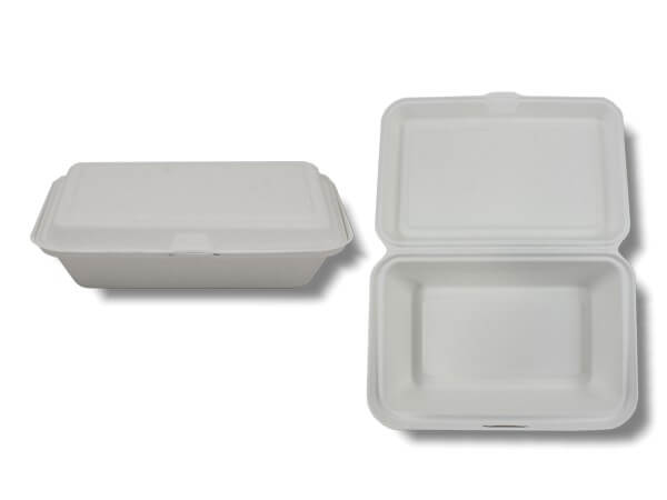 Bio Zuckerrohr Lunchbox  ungeteilt, 250 x 162 x 63 mm