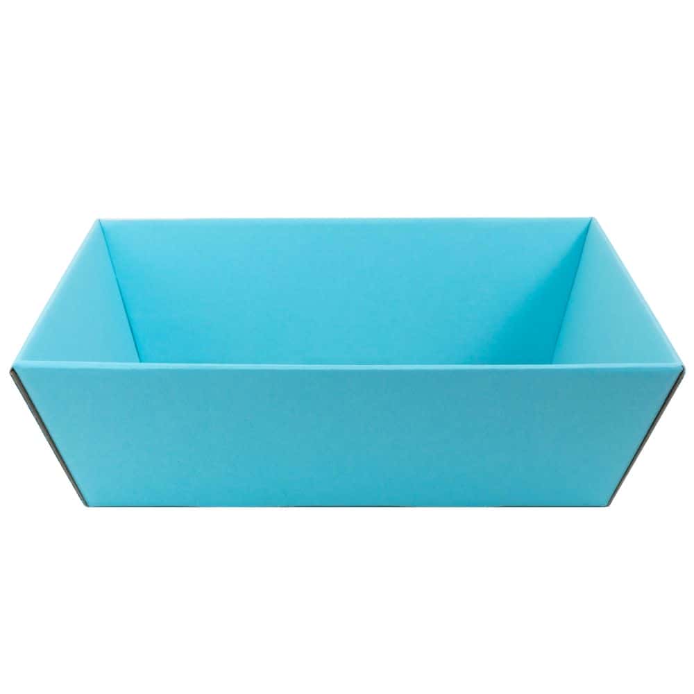 Präsentkorb viereckig 200 x 275 x 80 mm Azur Blau