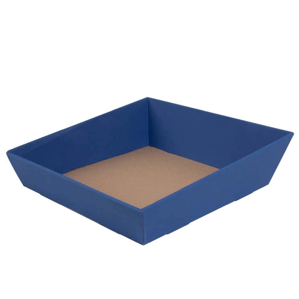 Präsentkorb quadratisch 230 x 230 mm Saphir Blau