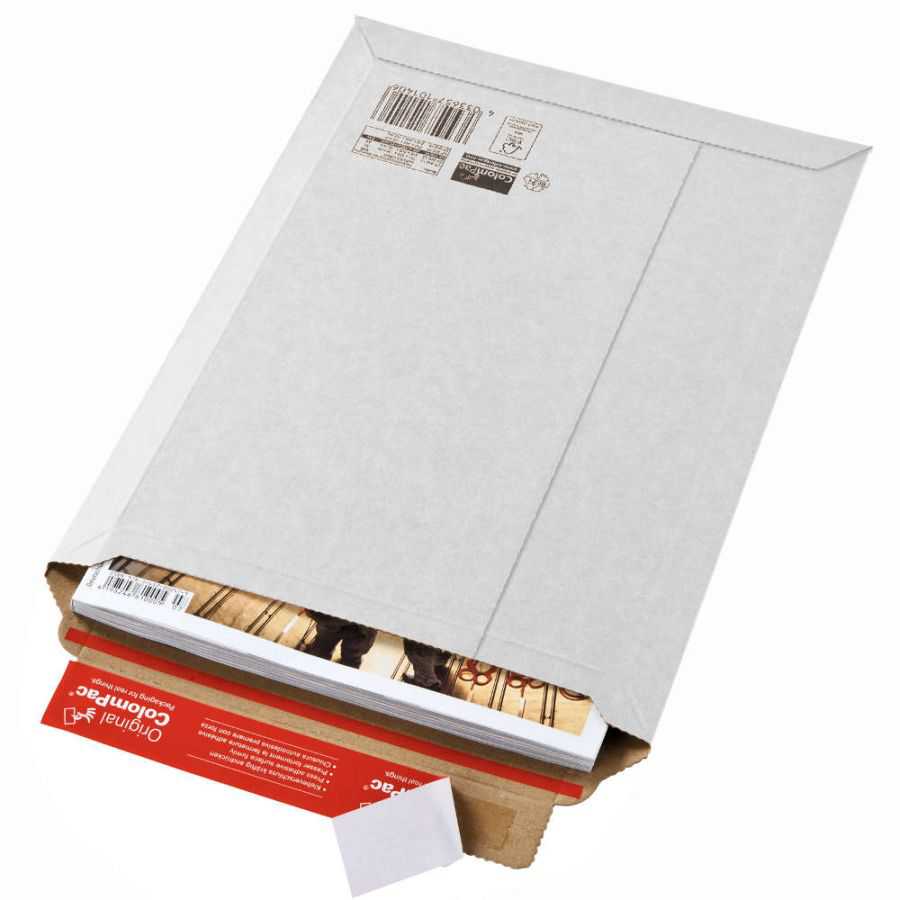 Versandtasche Wellpappe, weiß 235 x 340 x 0-35 mm (DIN A4+)