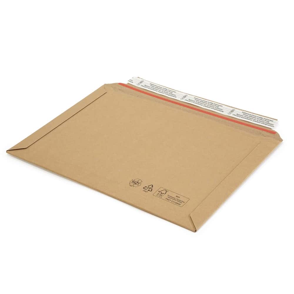 Versandtasche aus Wellpappe, Querbefüllung, braun 360 x 250 x 0-52 mm (DIN B4)