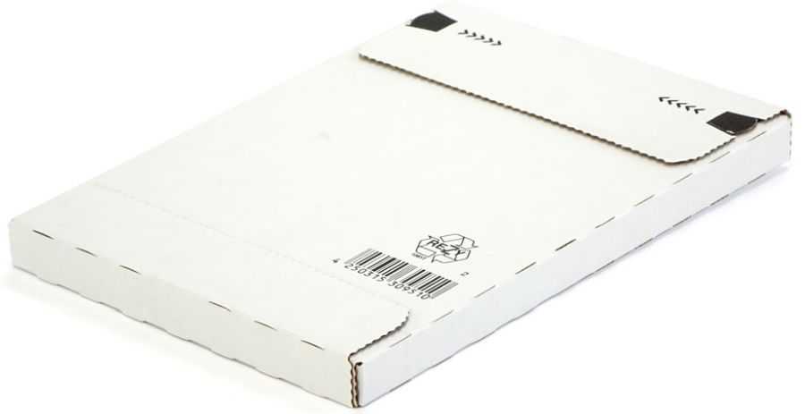 Versandtasche "Premium" portooptimiert, Wellpappe, weiß 215 x 155 x 15 mm (DIN A5)