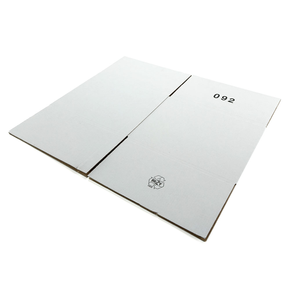 400 x 400 x 300 mm 1-welliger Karton, weiß