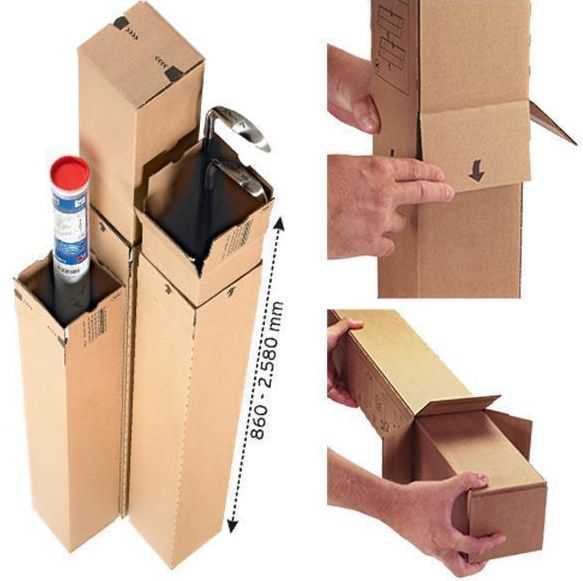 Teleskop Versandhülsen eckig "Premium longBox" 860 x 111 x 111 mm (M)