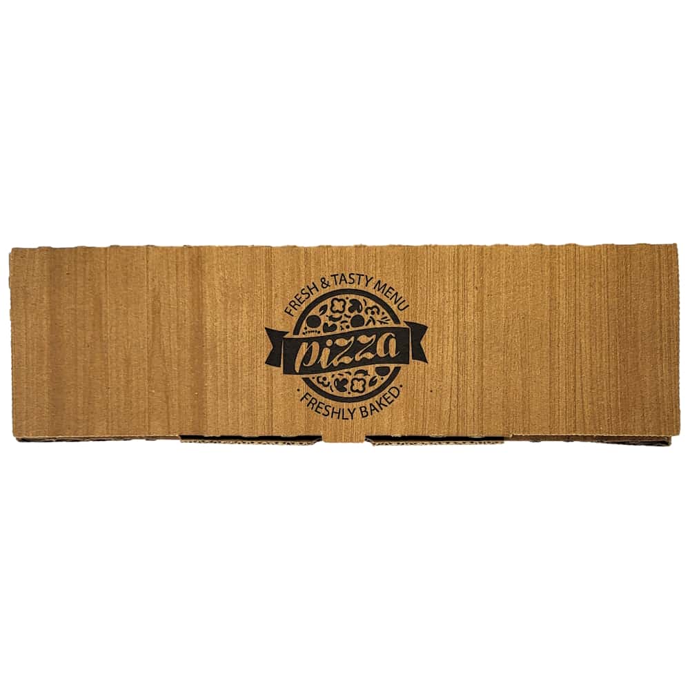 Pizzakarton NYC braun KRAFT "Fresh & Tasty" Rollo 7 x 8 x 28 cm