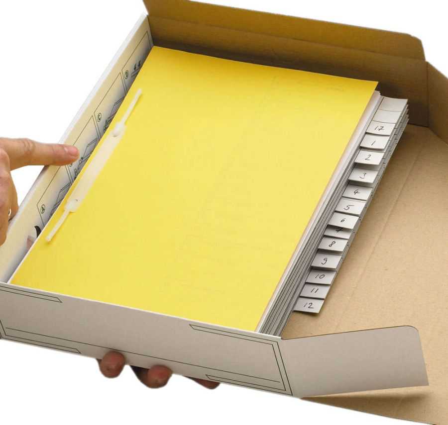 Archivboxen "ECO", weiß, 320 x 253 x 72 mm (DIN A4+)