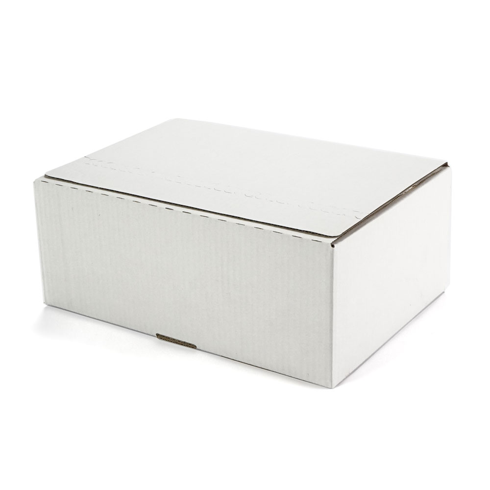 350 x 250 x 135 mm Retourenkarton wiederverschließbar weiß