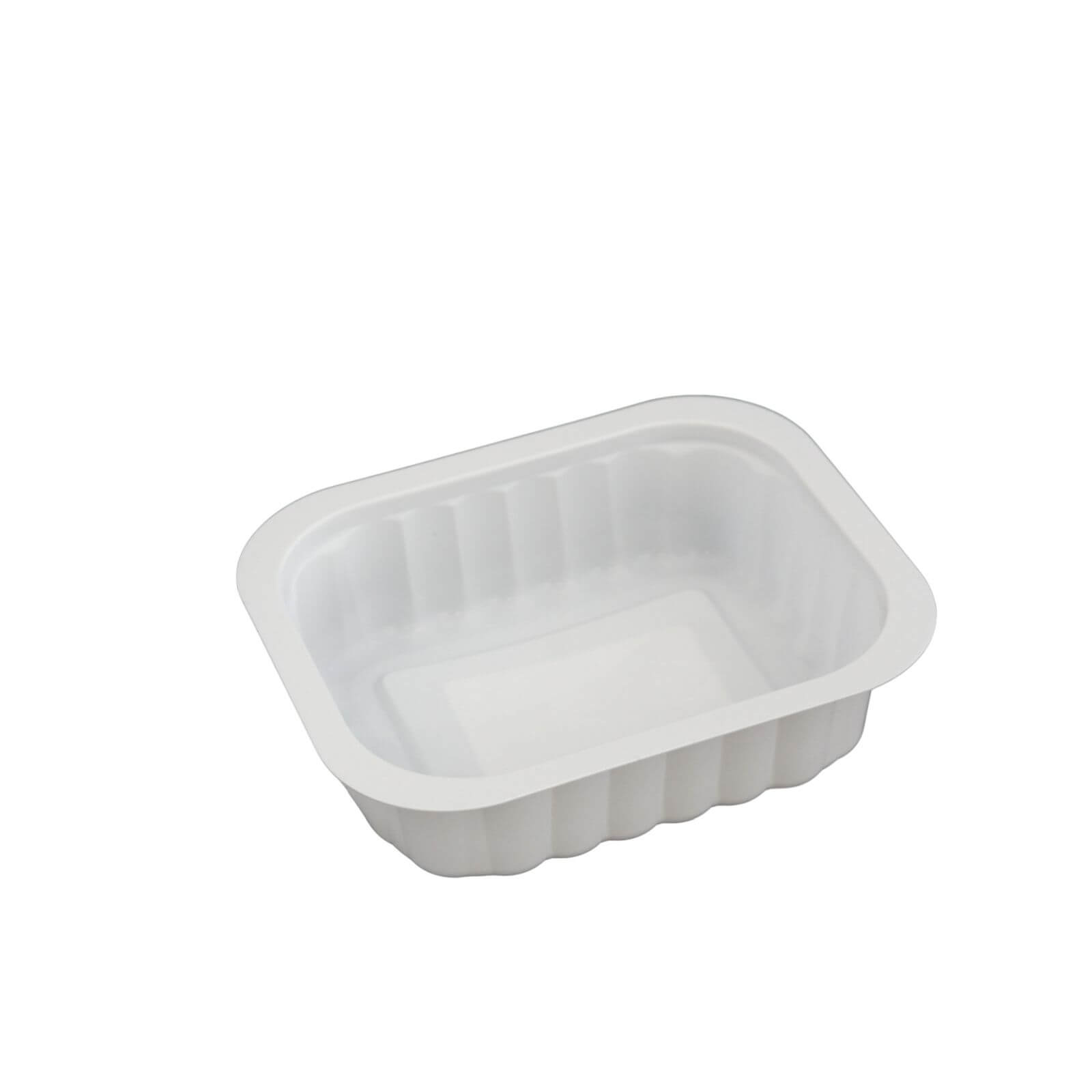 Siegelschale PP, ungeteilt weiß, 138 x 114 x 35 mm (350 ml)