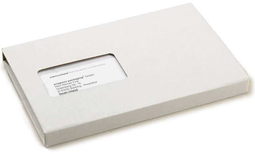 Versandtasche Wellpappe DVD, weiß, 192 x 141 x 15 mm