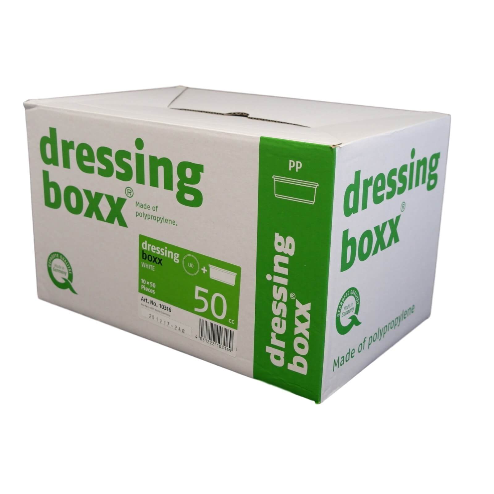 weißer Dressingbecher, Feinkostbecher, Kombipack, PP, 50 ml weißer Dressingbecher, Feinkostbecher, Kombipack, PP, 50 ml