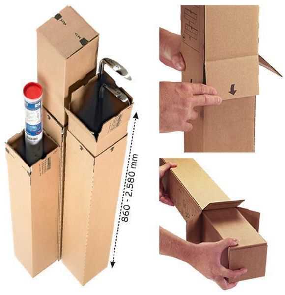 Teleskop Versandhülsen eckig "Premium longBox" 860 x 201 x 201 mm (XL)