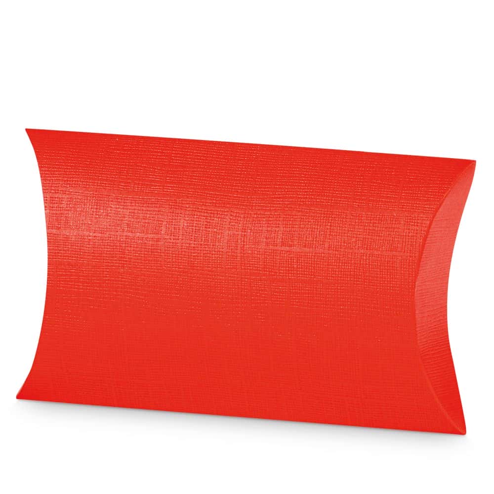 Geschenkbox Pillow Kraftkarton 170 x 120 x 40 mm Strukturprägung Rot Geschenkbox Pillow Kraftkarton 170 x 120 x 40 mm Strukturprägung Rot