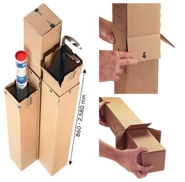 Teleskop Versandhülsen eckig "Premium longBox" 860 x 151 x 151 mm (L)