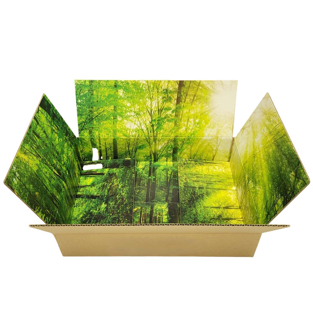 DHL Kleinpaket Karton 340 x 250 x 80 mm (Außenmaß) mit Digitaldruck Innendruck vollflächig