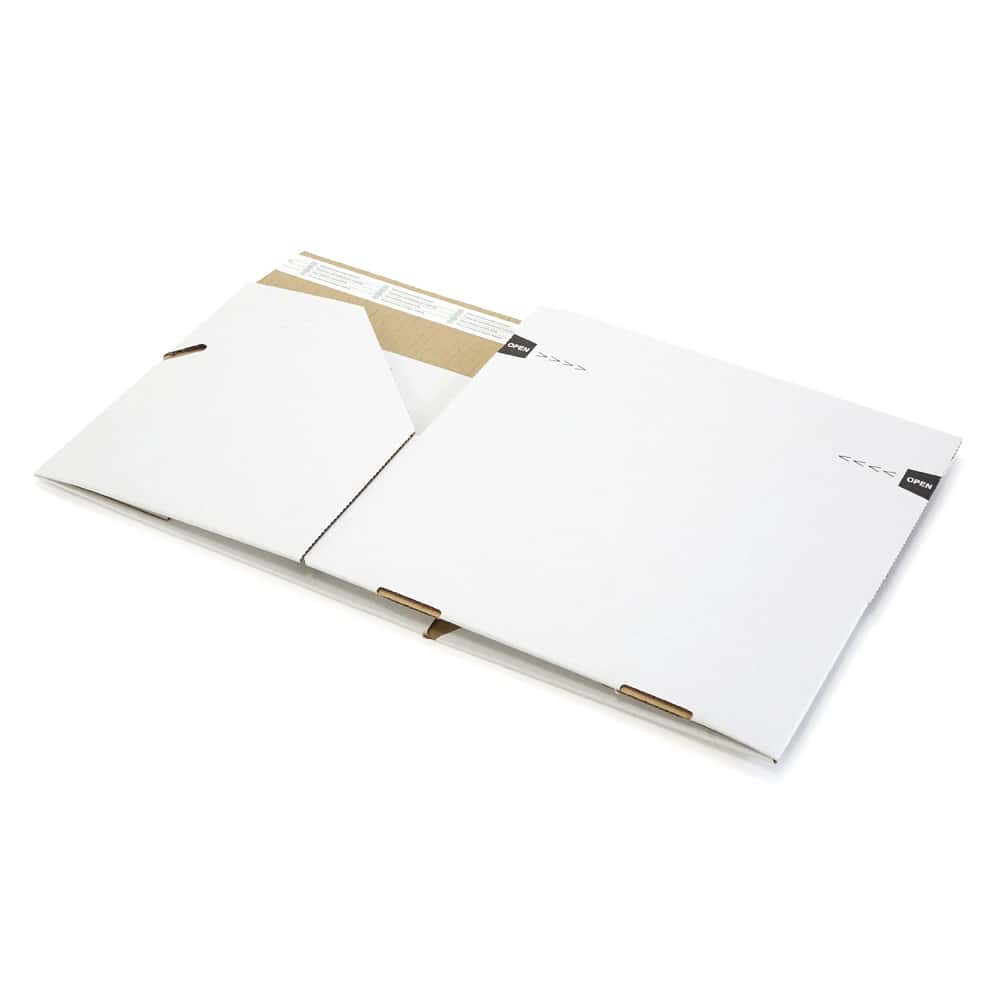 Versandkarton wiederverschließbar, Z-Faltung, weiß 305 x 215 x 130 mm (DIN A4)