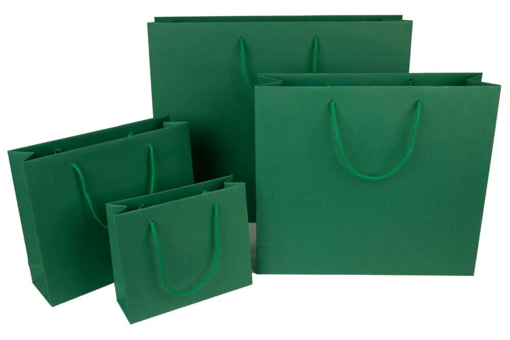 Geschenktüten Present 240 x 80 x 200 mm Smaragd Grün