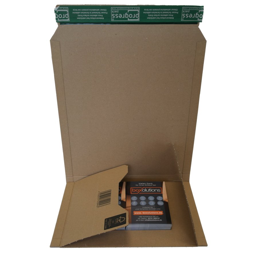 Buchverpackung "ECO Plus" Wellpappe, braun 300 x 220 x 0-80 mm (DIN A4)