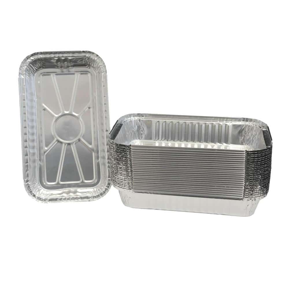 Aluschalen mit Deckel (alukaschierter Karton) R87L-Set Aluschale eckig ungeteilt (mit Knickrand) 219 x 127 x 33 mm (R87L) (ca. 650 ml)