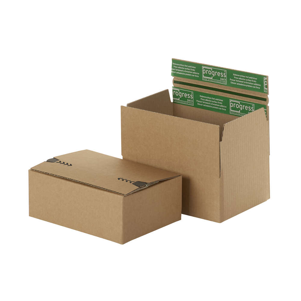 Blitzbodenkarton wiederverschließbar "Premium" braun 230 x 160 x 80 mm (DIN A5+)