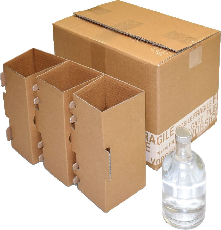 Flaschenkarton für Hochprozentiges 6-er Set